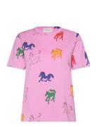 Wonder Horse Printed T-Shirt Tops T-shirts & Tops Short-sleeved Pink Bobo Choses