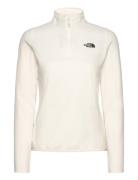 W 100 Glacier 1/4 Zip - Eu Sport Sweatshirts & Hoodies Fleeces & Midlayers Cream The North Face