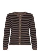 Objester Sli L/S Knit Cardigan Noos Tops Knitwear Cardigans Brown Object