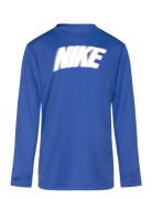 Nkb All Day Nike Block Ls / Nkb All Day Nike Block Ls Tops T-shirts Long-sleeved T-Skjorte Blue Nike