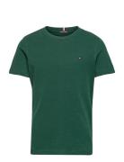 Essential Cotton Reg Tee S/S Tops T-Kortærmet Skjorte Green Tommy Hilfiger