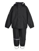 Pu Rain W. Susp. Recycled Outerwear Rainwear Rainwear Sets Black Mikk-line