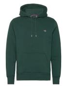 Reg Shield Hoodie Tops Sweatshirts & Hoodies Hoodies Green GANT