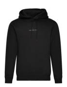 Monologo Hoodie Tops Sweatshirts & Hoodies Hoodies Black Calvin Klein Jeans