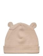 Cap W Ears Rib Newborn Accessories Headwear Hats Baby Hats Beige Lindex