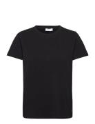 T-Shirt With Round Neck - Mid Sleev Tops T-shirts & Tops Short-sleeved Black Coster Copenhagen