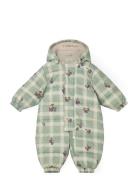 Tree Of Life Puffer Overall Outerwear Coveralls Snow-ski Coveralls & Sets Green Garbo&Friends