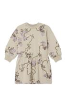 Tree Of Life Sweatshirt Dress Dresses & Skirts Dresses Casual Dresses Long-sleeved Casual Dresses Beige Garbo&Friends