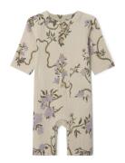 Tree Of Life Muslin Sie Bodysuits Short-sleeved Beige Garbo&Friends