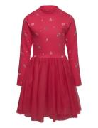 Tnliv L_S Rib Dress Dresses & Skirts Dresses Casual Dresses Long-sleeved Casual Dresses Red The New