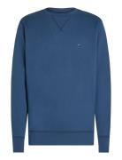 Essential Fleece Crewneck Tops Sweatshirts & Hoodies Sweatshirts Blue Tommy Hilfiger