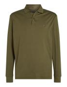 L/S Liquid Cotton Reg Polo Tops Polos Long-sleeved Green Tommy Hilfiger