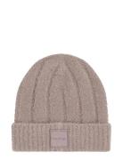 Modern Patch Chunky Beanie Accessories Headwear Beanies Beige Calvin Klein