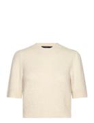 Vmnovah Ss O-Neck Puff Pullover Ga Noos Tops Knitwear Jumpers Cream Vero Moda