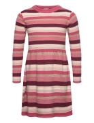 Dress Ls Y/D Knit Dresses & Skirts Dresses Casual Dresses Long-sleeved Casual Dresses Pink Minymo