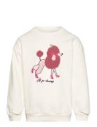 Sweatshirt Ls Tops Sweatshirts & Hoodies Sweatshirts Cream Minymo