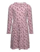 Dress Ls Aop Dresses & Skirts Dresses Casual Dresses Long-sleeved Casual Dresses Pink Minymo