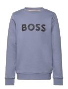 Sweatshirt Tops T-shirts Long-sleeved T-Skjorte Blue BOSS