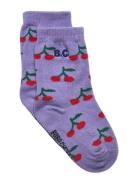 Baby Cherry All Over Short Socks Socks & Tights Socks Purple Bobo Choses