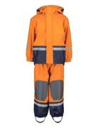 Boardman Kids Set 11 Outerwear Rainwear Rainwear Sets Orange Didriksons