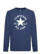 Cnvb Essentials Dctp Ls Tee Tops T-shirts Long-sleeved T-Skjorte Navy Converse