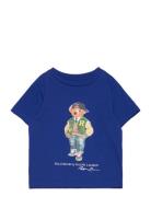 Polo Bear Cotton Jersey Tee Tops T-Kortærmet Skjorte Blue Ralph Lauren Kids