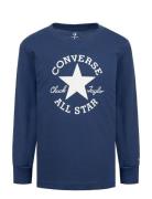 Converse Essentials Long Sleeve Tee Tops T-shirts Long-sleeved T-Skjorte Navy Converse