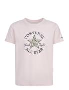 Converse Dissected Chuck Patch Graphic Tee Tops T-Kortærmet Skjorte Pink Converse