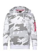 Back Print Hoody Camo Designers Sweatshirts & Hoodies Hoodies Grey Alpha Industries