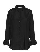 Crsmokia Blouse Tops Shirts Long-sleeved Black Cream