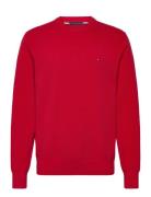 Essential Structure Crew Neck Tops Knitwear Round Necks Red Tommy Hilfiger