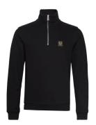 Belstaff Quarter Zip Sweatshirt Black Designers Sweatshirts & Hoodies Sweatshirts Black Belstaff