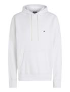 Essential Fleece Hoody Tops Sweatshirts & Hoodies Hoodies White Tommy Hilfiger