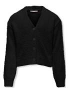 Kogpiumo L/S Button Up Cardigan Knt Noos Tops Knitwear Cardigans Black Kids Only