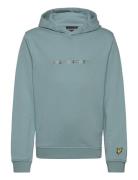 Multi Coloured Embroidery Hoodie Tops Sweatshirts & Hoodies Hoodies Blue Lyle & Scott