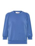 Slftenny 3/4 Sweat Top Noos Tops Sweatshirts & Hoodies Sweatshirts Blue Selected Femme