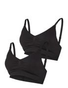 Mlilja Feed Me Bra 2F 2-P A. Lingerie Bras & Tops Maternity Bras Black Mamalicious