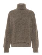 Alphagz Rollneck Tops Knitwear Turtleneck Beige Gestuz