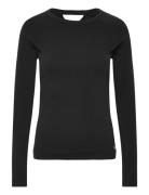 Slim Rib Keyhole R T L\S Wmn Tops T-shirts & Tops Long-sleeved Black G-Star RAW