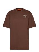 Short Sleeve T-Shirt, 2243 Light Je Tops T-shirts & Tops Short-sleeved Brown STINE GOYA