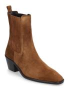 429-Birman Croute Shoes Boots Ankle Boots Ankle Boots With Heel Brown Jonak Paris