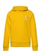 Small Monogram Hoodie Tops Sweatshirts & Hoodies Hoodies Yellow Calvin Klein