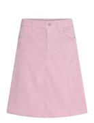 Crcory Skirt Knælang Nederdel Pink Cream