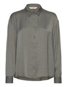 Mschsandeline Maluca Shirt Tops Shirts Long-sleeved Grey MSCH Copenhagen