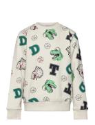 Allover Printed Sweatshirt Tops Sweatshirts & Hoodies Sweatshirts Cream Tom Tailor