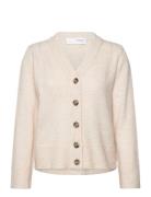 Slfmaline New Ls Knit Short Cardi Noos Tops Knitwear Cardigans Cream Selected Femme