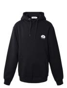 Hoodie W/Back Print Tops Sweatshirts & Hoodies Hoodies Black Hound