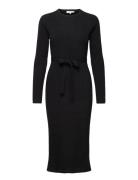 Edla Knit Dress Knælang Kjole Black Andiata