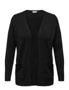 Caresly L/S Open Cardigan Knt Noos Tops Knitwear Cardigans Black ONLY Carmakoma