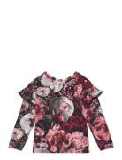 Print Frilla Shirt Tops T-shirts Long-sleeved T-Skjorte Multi/patterned Gugguu